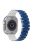 For Apple Watch 10 46mm / Ultra 2 / Ultra 49mm / 9 8 7 45mm / SE (2023) SE (2022) SE 6 5 4 44mm / 3 2 1 42mm Magnetic Smartwatch Band - Dark Blue+White