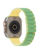 For Apple Watch 10 46mm / Ultra 2 / Ultra 49mm / 9 8 7 45mm / SE (2023) SE (2022) SE 6 5 4 44mm / 3 2 1 42mm Magnetic Smartwatch Band - Mint Green+Light Yellow