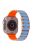 For Apple Watch 10 46mm / Ultra 2 / Ultra 49mm / 9 8 7 45mm / SE (2023) SE (2022) SE 6 5 4 44mm / 3 2 1 42mm Magnetic Smartwatch Band - Mist Blue+Orange