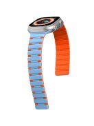 For Apple Watch 10 46mm / Ultra 2 / Ultra 49mm / 9 8 7 45mm / SE (2023) SE (2022) SE 6 5 4 44mm / 3 2 1 42mm Magnetic Smartwatch Band - Mist Blue+Orange