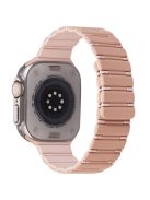 For Apple Watch 10 46mm / Ultra 2 / Ultra 49mm / 9 8 7 45mm / SE (2023) SE (2022) SE 6 5 4 44mm / 3 2 1 42mm Magnetic Smartwatch Band - Pink+Rose Pink