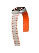 For Apple Watch 10 46mm / Ultra 2 / Ultra 49mm / 9 8 7 45mm / SE (2023) SE (2022) SE 6 5 4 44mm / 3 2 1 42mm Magnetic Smartwatch Band - Starlight+Orange