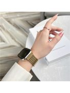 For Apple Watch 10 46mm / Ultra 2 / Ultra 49mm / 9 8 7 45mm / SE (2023) SE (2022) SE 6 5 4 44mm / 3 2 1 42mm Magnetic Stainless Steel Band 9-Bead - Gold