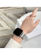 For Apple Watch 10 46mm / Ultra 2 / Ultra 49mm / 9 8 7 45mm / SE (2023) SE (2022) SE 6 5 4 44mm / 3 2 1 42mm Magnetic Stainless Steel Band 9-Bead - Silver