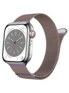 For Apple Watch 10 46mm / Ultra 2 / Ultra 49mm / 9 8 7 45mm / SE (2023) SE (2022) SE 6 5 4 44mm / 3 2 1 42mm Magnetic Strap Milanese Mesh Watch Bands - Pink+Purple