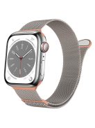 For Apple Watch 10 46mm / Ultra 2 / Ultra 49mm / 9 8 7 45mm / SE (2023) SE (2022) SE 6 5 4 44mm / 3 2 1 42mm Magnetic Strap Milanese Mesh Watch Bands - Starlight+Orange