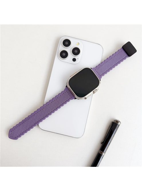 For Apple Watch 10 46mm / Ultra 2 / Ultra 49mm / 9 8 7 45mm / SE (2023) SE (2022) SE 6 5 4 44mm / 3 2 1 42mm Magnetic Watch Strap - Purple