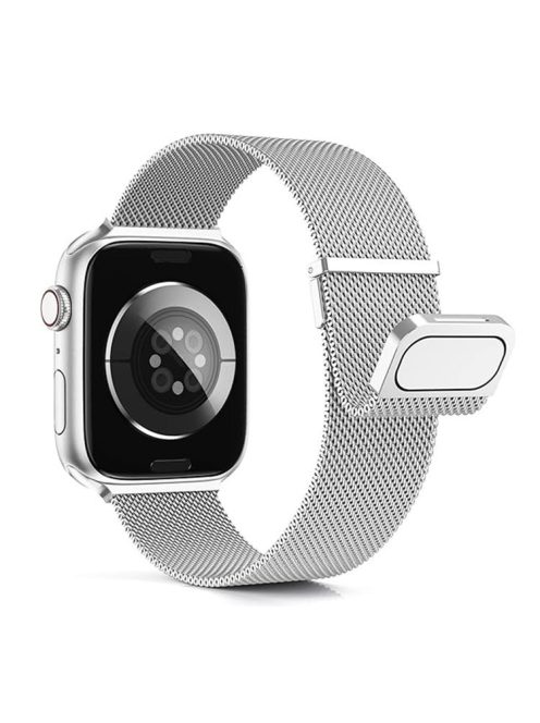 For Apple Watch 10 46mm / Ultra 2 / Ultra 49mm / 9 8 7 45mm / SE (2023) SE (2022) SE 6 5 4 44mm / 3 2 1 42mm Magnetic Watch Strap - Silver