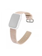 For Apple Watch 10 46mm / Ultra 2 / Ultra 49mm / 9 8 7 45mm / SE (2023) SE (2022) SE 6 5 4 44mm / 3 2 1 42mm Marble Leather Watch Band - Light Pink