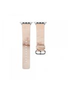 For Apple Watch 10 46mm / Ultra 2 / Ultra 49mm / 9 8 7 45mm / SE (2023) SE (2022) SE 6 5 4 44mm / 3 2 1 42mm Marble Leather Watch Band - Light Pink