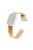 For Apple Watch 10 46mm / Ultra 2 / Ultra 49mm / 9 8 7 45mm / SE (2023) SE (2022) SE 6 5 4 44mm / 3 2 1 42mm Marble Leather Watch Band - Yellow