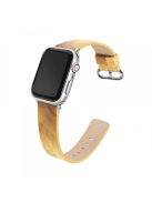 For Apple Watch 10 46mm / Ultra 2 / Ultra 49mm / 9 8 7 45mm / SE (2023) SE (2022) SE 6 5 4 44mm / 3 2 1 42mm Marble Leather Watch Band - Yellow