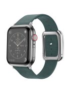 For Apple Watch 10 46mm / Ultra 2 / Ultra 49mm / 9 8 7 45mm / SE (2023) SE (2022) SE 6 5 4 44mm / 3 2 1 42mm Men's Watch Band Leather Strap - Dark Green