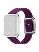 For Apple Watch 10 46mm / Ultra 2 / Ultra 49mm / 9 8 7 45mm / SE (2023) SE (2022) SE 6 5 4 44mm / 3 2 1 42mm Men's Watch Band Leather Strap - Purple