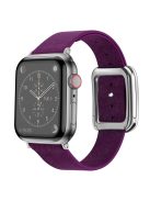 For Apple Watch 10 46mm / Ultra 2 / Ultra 49mm / 9 8 7 45mm / SE (2023) SE (2022) SE 6 5 4 44mm / 3 2 1 42mm Men's Watch Band Leather Strap - Purple