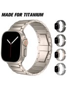 For Apple Watch 10 46mm / Ultra 2 / Ultra 49mm / 9 8 7 45mm / SE (2023) SE (2022) SE 6 5 4 44mm / 3 2 1 42mm Metal Butterfly Buckle Watch Band - Grey