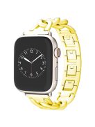 For Apple Watch 10 46mm / Ultra 2 / Ultra 49mm / 9 8 7 45mm / SE (2023) SE (2022) SE 6 5 4 44mm / 3 2 1 42mm Metal Chain Smartwatch Band - Gold