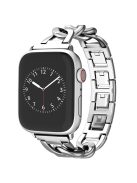 For Apple Watch 10 46mm / Ultra 2 / Ultra 49mm / 9 8 7 45mm / SE (2023) SE (2022) SE 6 5 4 44mm / 3 2 1 42mm Metal Chain Smartwatch Band - Silver