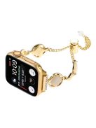 For Apple Watch 10 46mm / Ultra 2 / Ultra 49mm / 9 8 7 45mm / SE (2023) SE (2022) SE 6 5 4 44mm / 3 2 1 42mm Metal Chain Watch Band - Gold