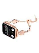 For Apple Watch 10 46mm / Ultra 2 / Ultra 49mm / 9 8 7 45mm / SE (2023) SE (2022) SE 6 5 4 44mm / 3 2 1 42mm Metal Chain Watch Band - Rose Gold