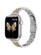 For Apple Watch 10 46mm / Ultra 2 / Ultra 49mm / 9 8 7 45mm / SE (2023) SE (2022) SE 6 5 4 44mm / 3 2 1 42mm Metal Strap - Silver / Gold