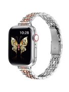 For Apple Watch 10 46mm / Ultra 2 / Ultra 49mm / 9 8 7 45mm / SE (2023) SE (2022) SE 6 5 4 44mm / 3 2 1 42mm Metal Strap - Silver / Rose Gold