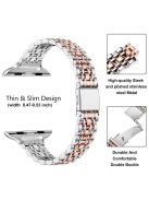 For Apple Watch 10 46mm / Ultra 2 / Ultra 49mm / 9 8 7 45mm / SE (2023) SE (2022) SE 6 5 4 44mm / 3 2 1 42mm Metal Strap - Silver / Rose Gold