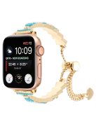 For Apple Watch 10 46mm / Ultra 2 / Ultra 49mm / 9 8 7 45mm / SE (2023) SE (2022) SE 6 5 4 44mm / 3 2 1 42mm Metal Watch Band - Gold