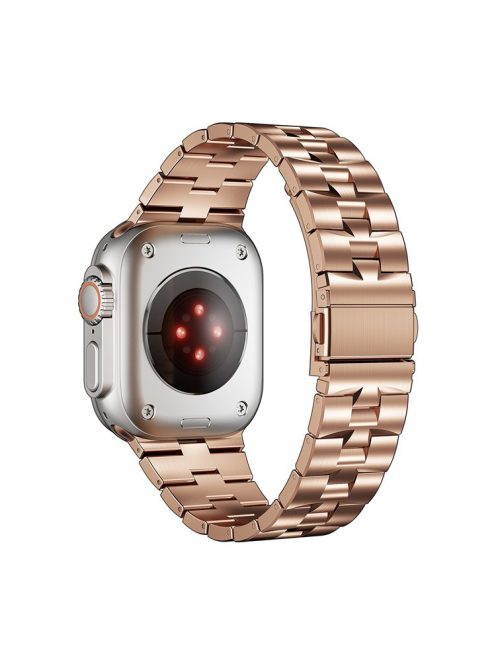 For Apple Watch 10 46mm / Ultra 2 / Ultra 49mm / 9 8 7 45mm / SE (2023) SE (2022) SE 6 5 4 44mm / 3 2 1 42mm Metal Wrist Band - Rose Gold