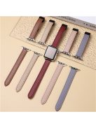 For Apple Watch 10 46mm / Ultra 2 / Ultra 49mm / 9 8 7 45mm / SE (2023) SE (2022) SE 6 5 4 44mm / 3 2 1 42mm Microfiber Leather Band - Apricot