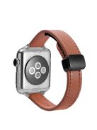 For Apple Watch 10 46mm / Ultra 2 / Ultra 49mm / 9 8 7 45mm / SE (2023) SE (2022) SE 6 5 4 44mm / 3 2 1 42mm Microfiber Leather Band - Brown