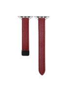 For Apple Watch 10 46mm / Ultra 2 / Ultra 49mm / 9 8 7 45mm / SE (2023) SE (2022) SE 6 5 4 44mm / 3 2 1 42mm Microfiber Leather Band - Wine Red