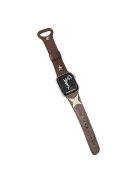 For Apple Watch 10 46mm / Ultra 2 / Ultra 49mm / 9 8 7 45mm / SE (2023) SE (2022) SE 6 5 4 44mm / 3 2 1 42mm Microfiber Leather Watch Strap - Brown