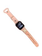 For Apple Watch 10 46mm / Ultra 2 / Ultra 49mm / 9 8 7 45mm / SE (2023) SE (2022) SE 6 5 4 44mm / 3 2 1 42mm Microfiber Leather Watch Strap - Pink