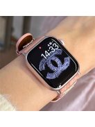 For Apple Watch 10 46mm / Ultra 2 / Ultra 49mm / 9 8 7 45mm / SE (2023) SE (2022) SE 6 5 4 44mm / 3 2 1 42mm Microfiber Leather Watch Strap - Pink