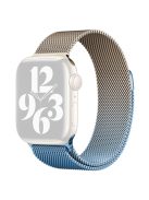 For Apple Watch 10 46mm / Ultra 2 / Ultra 49mm / 9 8 7 45mm / SE (2023) SE (2022) SE 6 5 4 44mm / 3 2 1 42mm Milanese Mesh Watchband - Gold+Blue