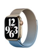 For Apple Watch 10 46mm / Ultra 2 / Ultra 49mm / 9 8 7 45mm / SE (2023) SE (2022) SE 6 5 4 44mm / 3 2 1 42mm Milanese Mesh Watchband - Gold+Blue