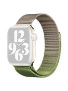 For Apple Watch 10 46mm / Ultra 2 / Ultra 49mm / 9 8 7 45mm / SE (2023) SE (2022) SE 6 5 4 44mm / 3 2 1 42mm Milanese Mesh Watchband - Gold+Green