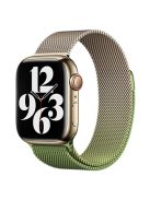 For Apple Watch 10 46mm / Ultra 2 / Ultra 49mm / 9 8 7 45mm / SE (2023) SE (2022) SE 6 5 4 44mm / 3 2 1 42mm Milanese Mesh Watchband - Gold+Green