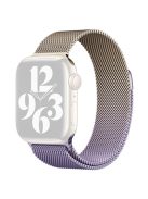 For Apple Watch 10 46mm / Ultra 2 / Ultra 49mm / 9 8 7 45mm / SE (2023) SE (2022) SE 6 5 4 44mm / 3 2 1 42mm Milanese Mesh Watchband - Gold+Lavender