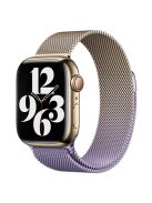 For Apple Watch 10 46mm / Ultra 2 / Ultra 49mm / 9 8 7 45mm / SE (2023) SE (2022) SE 6 5 4 44mm / 3 2 1 42mm Milanese Mesh Watchband - Gold+Lavender