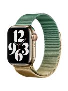 For Apple Watch 10 46mm / Ultra 2 / Ultra 49mm / 9 8 7 45mm / SE (2023) SE (2022) SE 6 5 4 44mm / 3 2 1 42mm Milanese Mesh Watchband - Gold+Light Green