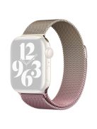 For Apple Watch 10 46mm / Ultra 2 / Ultra 49mm / 9 8 7 45mm / SE (2023) SE (2022) SE 6 5 4 44mm / 3 2 1 42mm Milanese Mesh Watchband - Gold+Light Pink