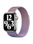 For Apple Watch 10 46mm / Ultra 2 / Ultra 49mm / 9 8 7 45mm / SE (2023) SE (2022) SE 6 5 4 44mm / 3 2 1 42mm Milanese Mesh Watchband - Pink+Lavender