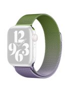 For Apple Watch 10 46mm / Ultra 2 / Ultra 49mm / 9 8 7 45mm / SE (2023) SE (2022) SE 6 5 4 44mm / 3 2 1 42mm Milanese Mesh Watchband - Purple+Green