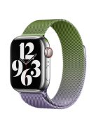 For Apple Watch 10 46mm / Ultra 2 / Ultra 49mm / 9 8 7 45mm / SE (2023) SE (2022) SE 6 5 4 44mm / 3 2 1 42mm Milanese Mesh Watchband - Purple+Green