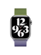 For Apple Watch 10 46mm / Ultra 2 / Ultra 49mm / 9 8 7 45mm / SE (2023) SE (2022) SE 6 5 4 44mm / 3 2 1 42mm Milanese Mesh Watchband - Purple+Green