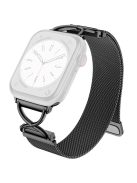 For Apple Watch 10 46mm / Ultra 2 / Ultra 49mm / 9 8 7 45mm / SE (2023) SE (2022) SE 6 5 4 44mm / 3 2 1 42mm Milanese Metal Band - Black