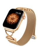 For Apple Watch 10 46mm / Ultra 2 / Ultra 49mm / 9 8 7 45mm / SE (2023) SE (2022) SE 6 5 4 44mm / 3 2 1 42mm Milanese Metal Band - Rose Gold