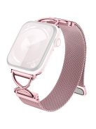 For Apple Watch 10 46mm / Ultra 2 / Ultra 49mm / 9 8 7 45mm / SE (2023) SE (2022) SE 6 5 4 44mm / 3 2 1 42mm Milanese Metal Band - Rose Pink